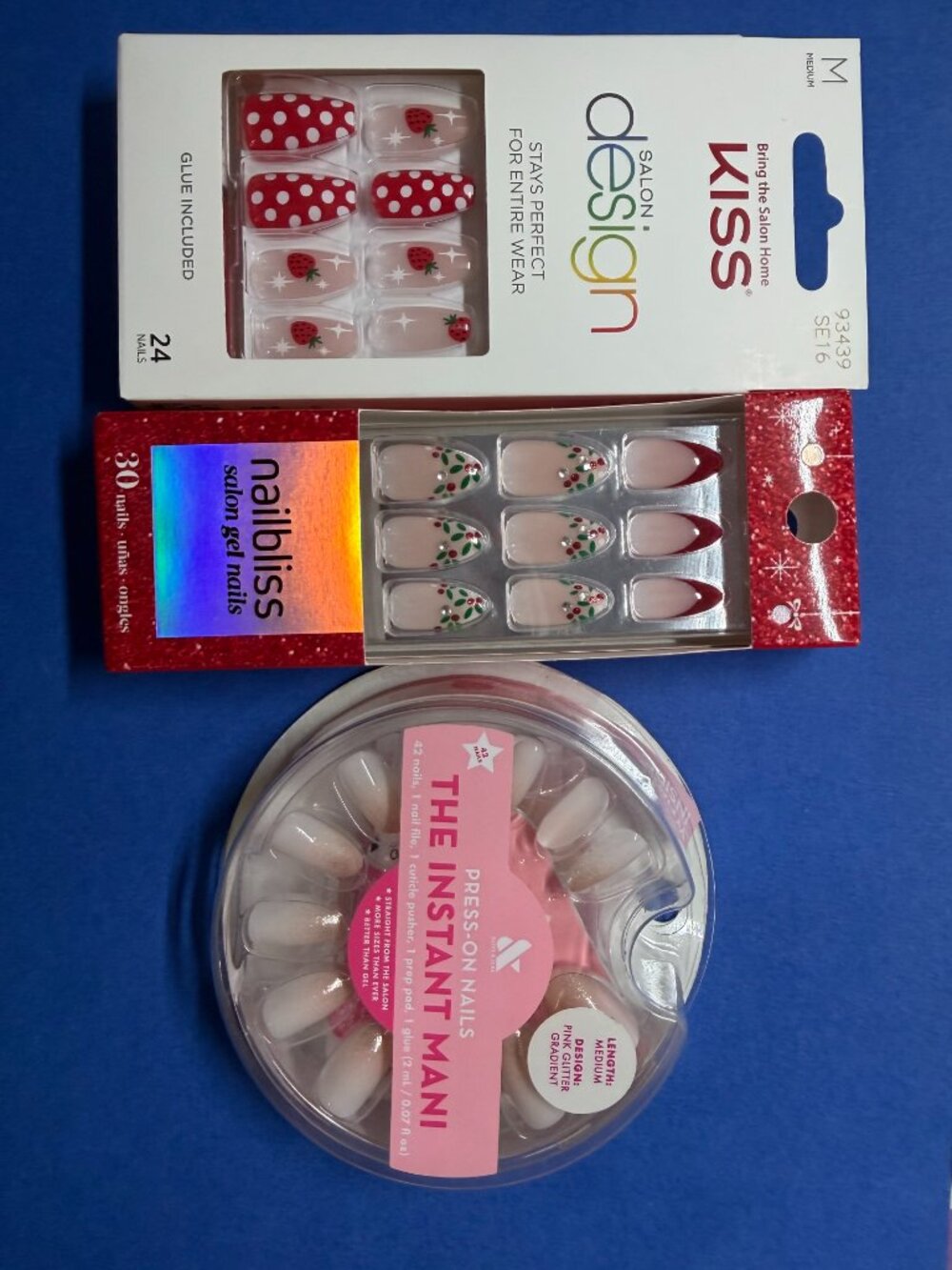Mixed Lot of 18 Kiss Glamnetic Nailbliss Olive & June Nails - Picture 10 of 10